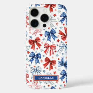 Funda iPhone 16 Pro Lazos de Coqueta Patriótica Monogramados