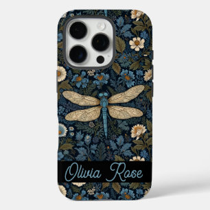 Funda iPhone 16 Pro Libélula azul vintage
