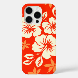 Funda iPhone 16 Pro Lilikoi Hibiscus Hawaii Pareau Red