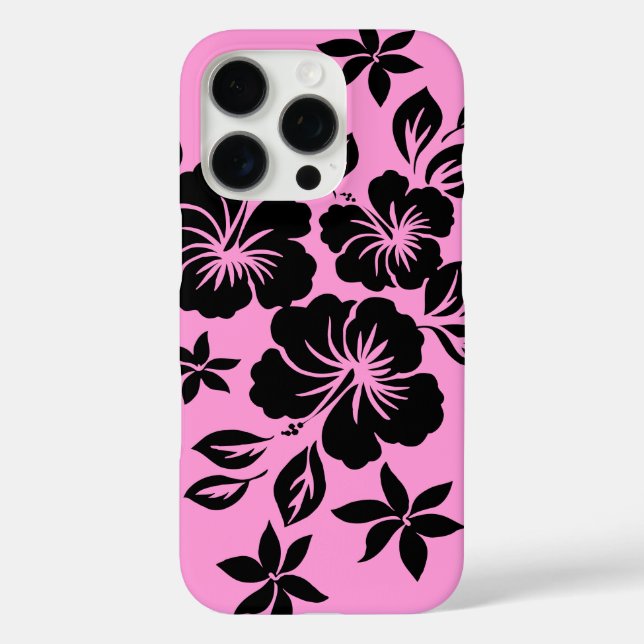 Funda iPhone 16 Pro Lilikoi Hibiscus Hawaii Rosa Floral (Reverso )