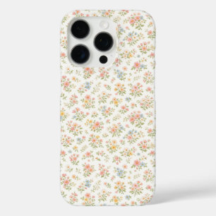 Funda iPhone 16 Pro Lindo patrón floral sin costuras pequeño y delicad