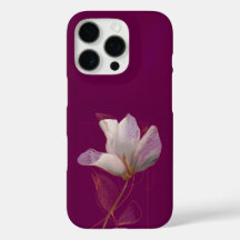 Línea dorada de magnolia blanca magenta