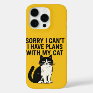 Funda iPhone 16 Pro Lo siento, no puedo tener planes con mis gatos de 