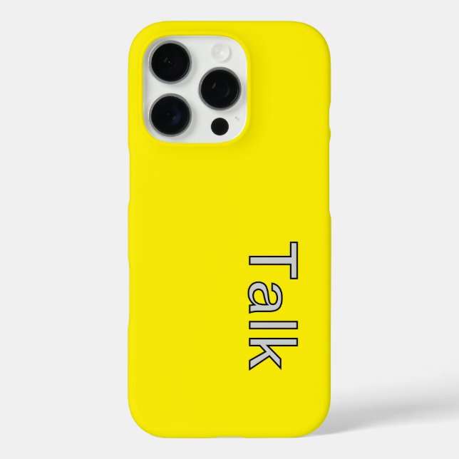 Funda iPhone 16 Pro Logo de TALK Amarillo brillante (Reverso )
