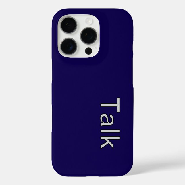 Funda iPhone 16 Pro Logo de TALK Azul Dk (Reverso )