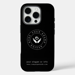 Funda iPhone 16 Pro Logo y texto moderados estilo moderno