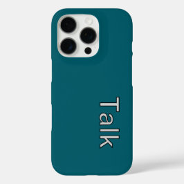 Funda iPhone 16 Pro Logotipo de charla Verde azulado