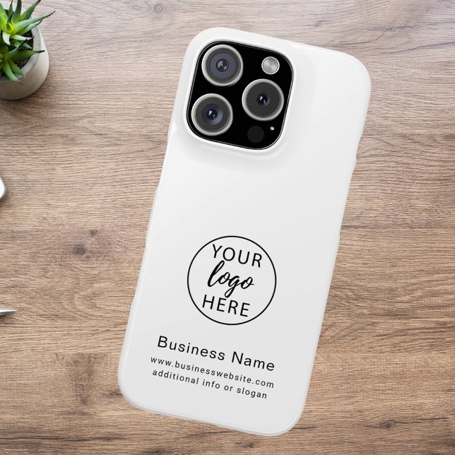 Funda iPhone 16 Pro Logotipo Empresarial Moderno Personalizado (Business Logo Modern Custom Case-Mate iPhone Case)
