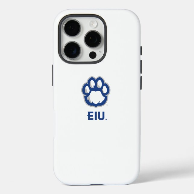 Funda iPhone 16 Pro Los Panthers de Illinois Oriental Paw Print y EIU (Reverso )