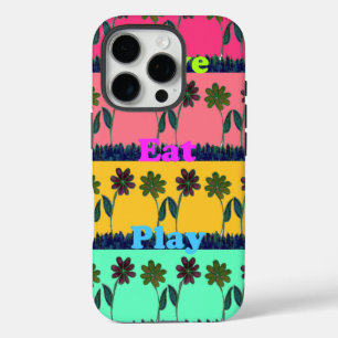 Funda iPhone 16 Pro Love Eat Play Art Print