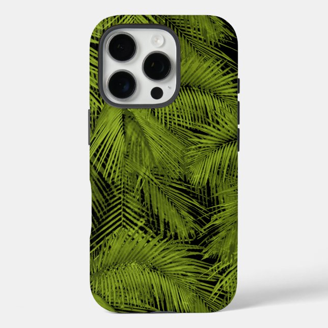 Funda iPhone 16 Pro Makana Palms Green hawaiano (Reverso )