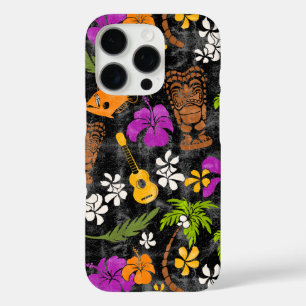 Funda iPhone 16 Pro Makapuu Beach Hawaiian Batik Black Multi