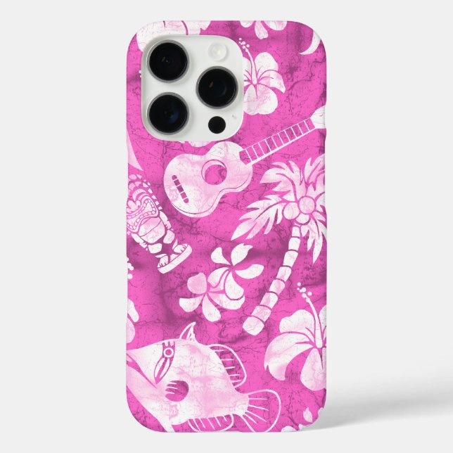 Funda iPhone 16 Pro Makapuu Beach Hawaiian Batik Pink (Reverso )