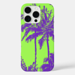 Funda iPhone 16 Pro Makena Beach Hawaiian Sketchy Palms Lime