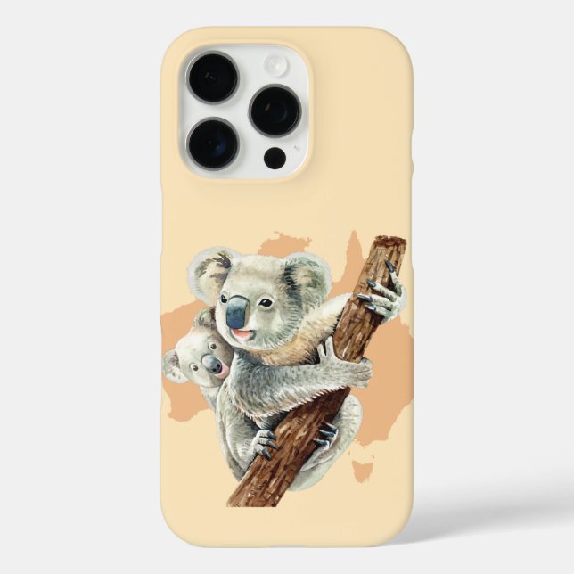 Funda iPhone 16 Pro Mamá y bebé de Koala (Reverso )
