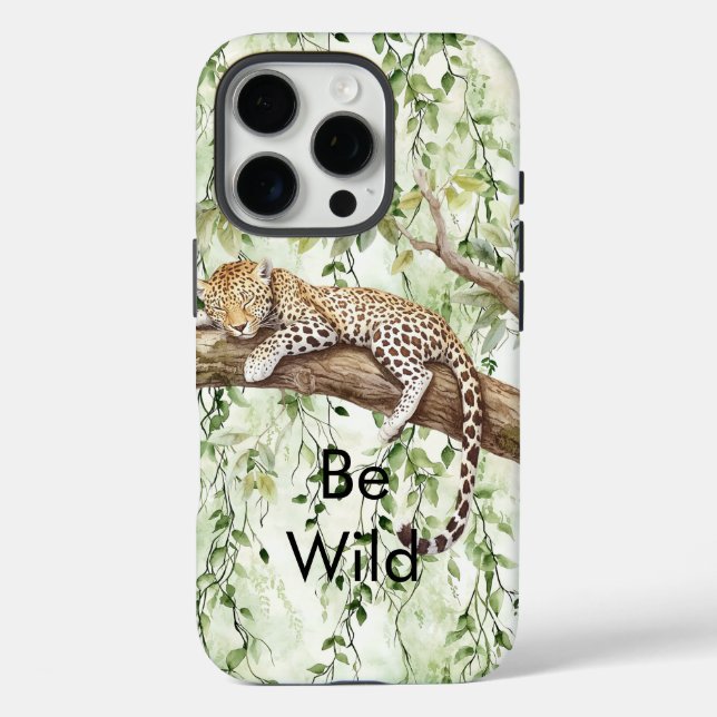 Funda iPhone 16 Pro Marfil verde de la jungla salvaje (Reverso )