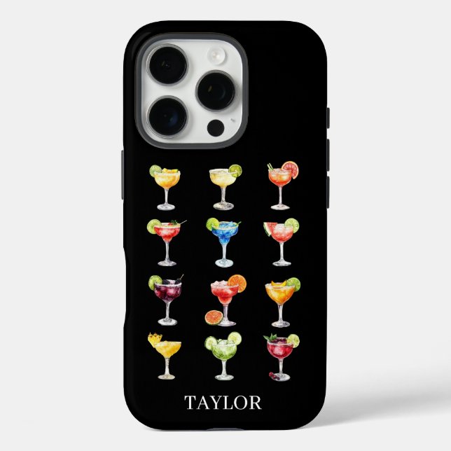 Funda iPhone 16 Pro Margarita Cualquiera Monogramada (Reverso )