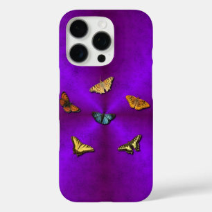Funda iPhone 16 Pro Mariposa en arcoiris rosado morado