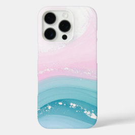 Funda iPhone 16 Pro Mármol azul polvoriento de piedra moderna