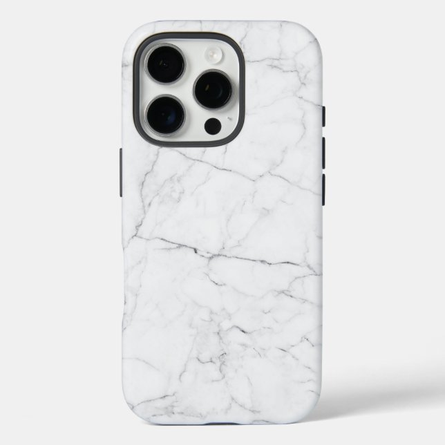 Funda iPhone 16 Pro Mármol Blanco Elegante (Reverso )