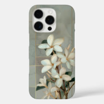 Mármol de línea dorada con flores de magnolia blan