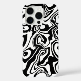 Funda iPhone 16 Pro Mármol negro y blanco - estilo marrón de papel
