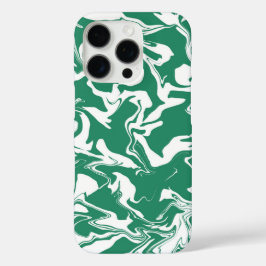 Funda iPhone 16 Pro Mármol verde y blanco: estilo marrón de papel