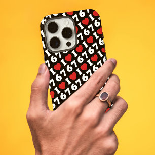 Funda iPhone 16 Pro Max 67 Meme gracioso que amo seis cumpleaños número 67