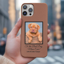 Funda iPhone 16 Pro Max A la mejor madre del perro Personalizado foto y te