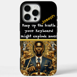 Funda iPhone 16 Pro Max Abogado por la justicia en un reino dorado