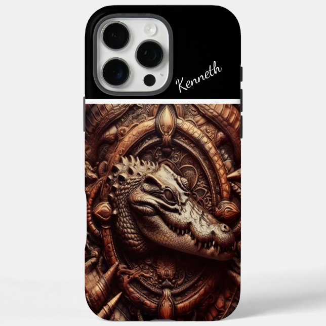 Funda iPhone 16 Pro Max Abrazo del caimán (Reverso)