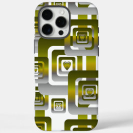 Funda iPhone 16 Pro Max Activate My Heart Pattern Silver