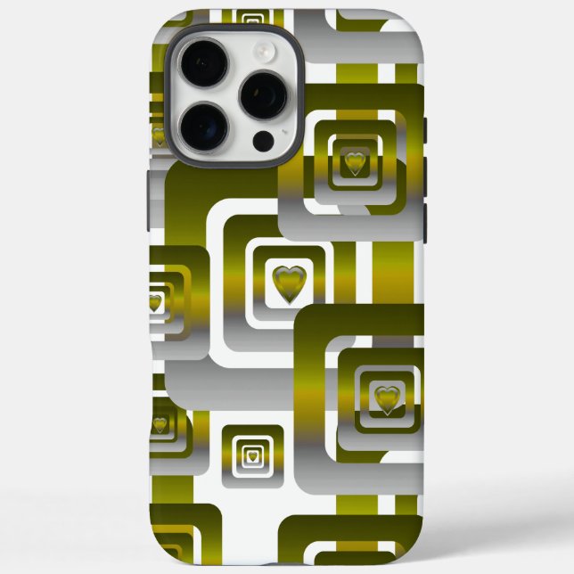 Funda iPhone 16 Pro Max Activate My Heart Pattern Silver (Reverso)