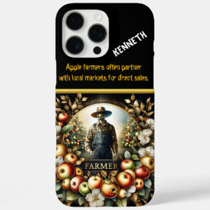 Funda iPhone 16 Pro Max Agricultores cuidando de huertos de Apple en el ot