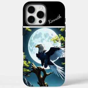 Funda iPhone 16 Pro Max Águila encaramada en rama de árbol bajo luz de la