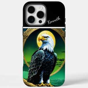 Funda iPhone 16 Pro Max Aguila Luz Suave De Una Luna Llena