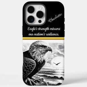 Funda iPhone 16 Pro Max Águila majestuosa encaramada por el océano al aman