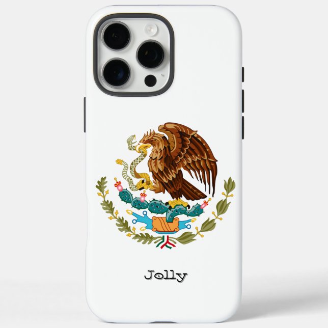 Funda iPhone 16 Pro Max Águila Mexicana Personalizada Moderna (Reverso)
