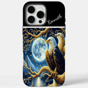 Funda iPhone 16 Pro Max Águilas y luna llena