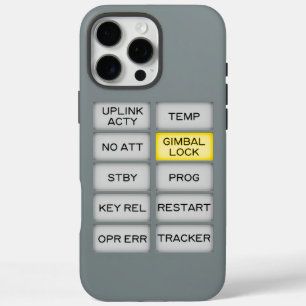 Funda iPhone 16 Pro Max Alarma del indicador de Apolo DSKY, bloqueo de Gim