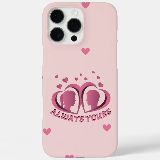 Funda iPhone 16 Pro Max Always Yours Romantic Couple Hearts Phone Case (Reverso )