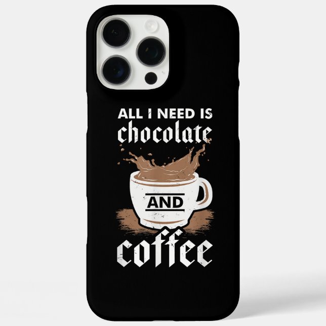 Funda iPhone 16 Pro Max Amo El Chocolate Y El Café (Reverso )