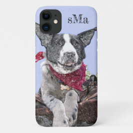 Funda iPhone 16 Pro Max Añadir un monograma de perro collie Heeler de bord