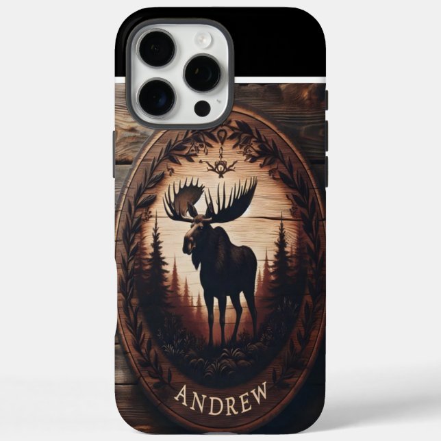 Funda iPhone 16 Pro Max Andrew's Woodland Moose (Reverso)