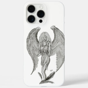 Funda iPhone 16 Pro Max Ángel - Diseño en blanco y negro