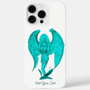 Funda iPhone 16 Pro Max Ángel, diseño negro y verde