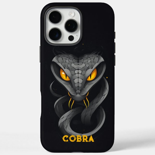 Funda iPhone 16 Pro Max Angry Cobra Black (Reverso)
