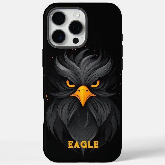 Funda iPhone 16 Pro Max Angry Eagle Black (Reverso)