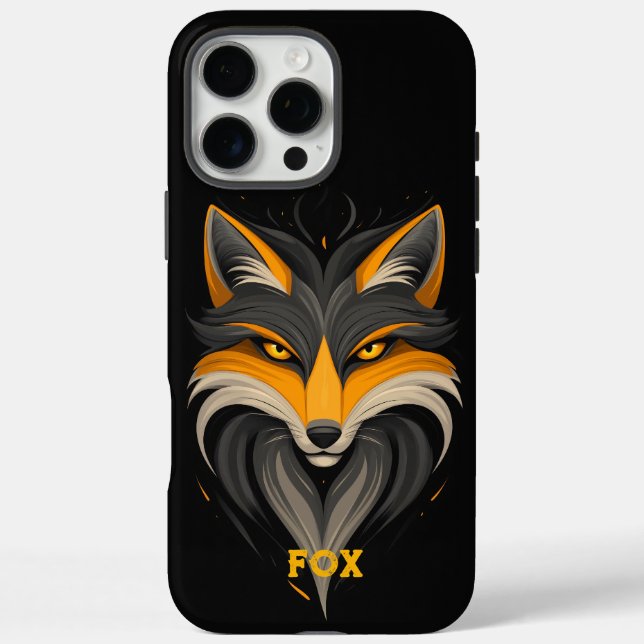 Funda iPhone 16 Pro Max Angry Fox Black (Reverso)