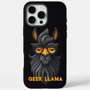Funda iPhone 16 Pro Max Angry Geek Llama Black